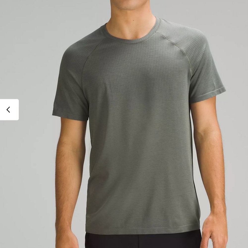 Lululemon metal vent tech short-sleeve shirt, Large, Anchor/Grey Sage